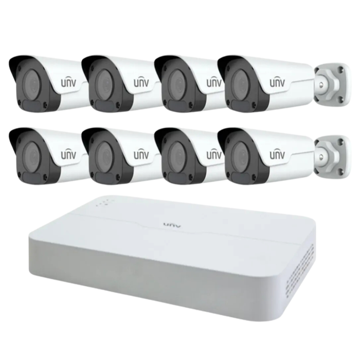 Sistem supraveghere Uniview 8 camere IP 4MP lentilă 2.8mm NVR 4K 8 canale 8MP Sistem supraveghere Uniview 8 camere IP 4MP lentilă 2.8mm NVR 4K 8 canale 8MP