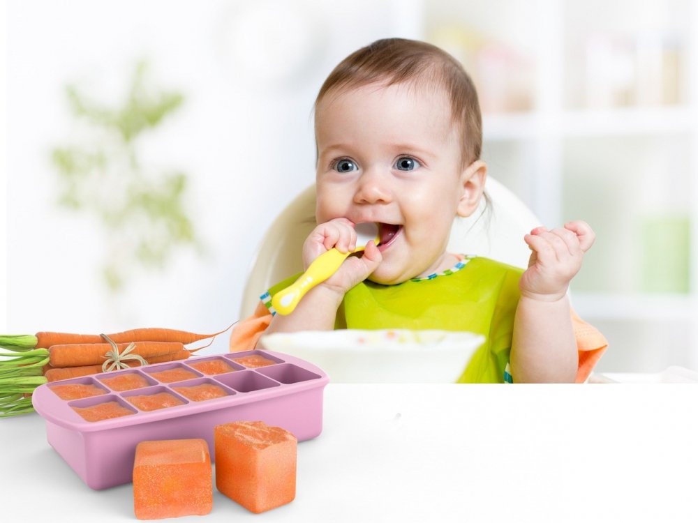 Recipient refrigerare hrana bebe Melii roz 59 ml x 10 cuburi Recipient refrigerare hrana bebe Melii roz 59 ml x 10 cuburi