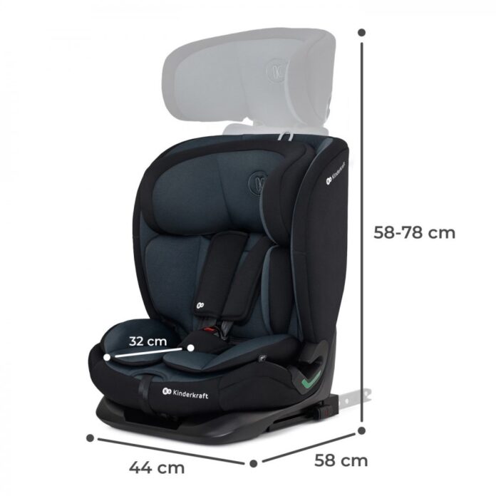 Scaun auto Kinderkraft Oneto3 i-size cu isofix 76-150 cm graphite black Scaun auto Kinderkraft Oneto3 i-size cu isofix 76-150 cm graphite black