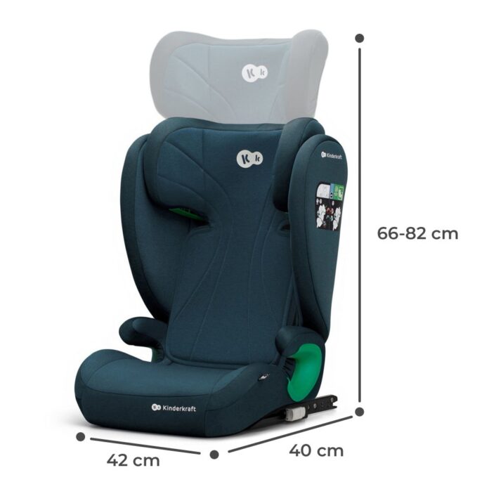 Scaun auto Kinderkraft Junior Fix 2 i-size 100-150 cm harbour blue Scaun auto Kinderkraft Junior Fix 2 i-size 100-150 cm harbour blue