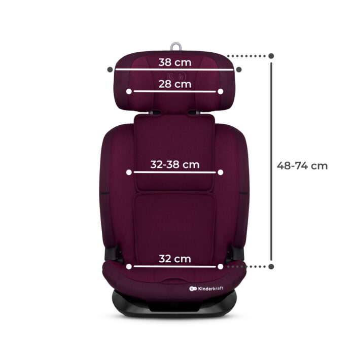 Scaun auto Kinderkraft Oneto3 i-size cu isofix 76-150 cm cherry pearl Scaun auto Kinderkraft Oneto3 i-size cu isofix 76-150 cm cherry pearl