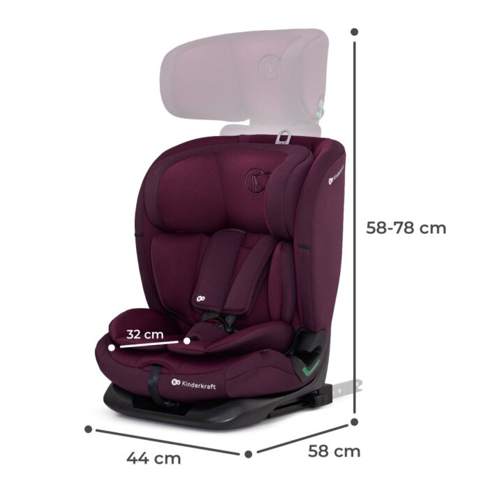 Scaun auto Kinderkraft Oneto3 i-size cu isofix 76-150 cm cherry pearl Scaun auto Kinderkraft Oneto3 i-size cu isofix 76-150 cm cherry pearl