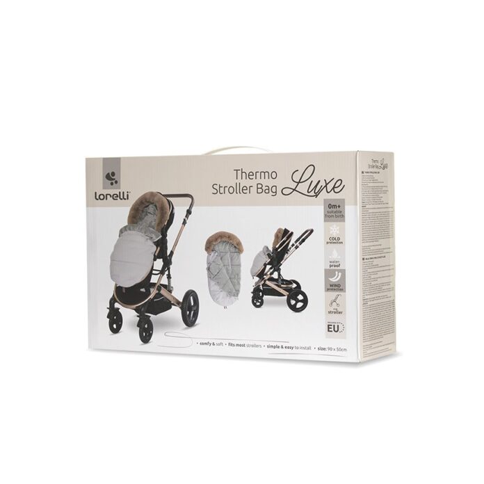 Sac termic de iarna pentru carucior Lorelli Luxe Grey, captuseala polar, impermeabil, cu blanita detasabila Sac termic de iarna pentru carucior Lorelli Luxe Grey, captuseala polar, impermeabil, cu blanita detasabila