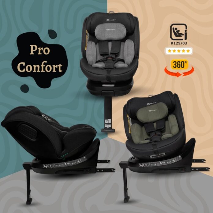 Scaun auto Appekids I-Size 40-150 cm Rear Facing 360 Pro Confort green