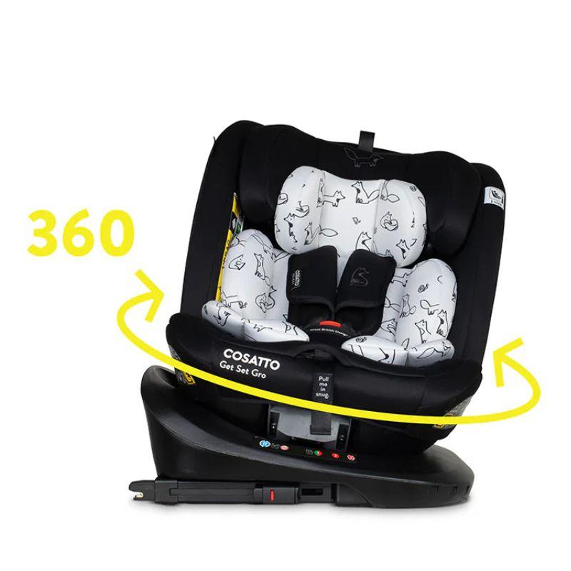 Scaun auto Cosatto Get Set Gro Foxed I-Size Rotativ 360, Certificare ADAC, Spatar si Tetiera reglabile, Husa detasabila, Isofix, TopTether, 40-150 cm Scaun auto Cosatto Get Set Gro Foxed I-Size Rotativ 360, Certificare ADAC, Spatar si Tetiera reglabile, Husa detasabila, Isofix, TopTether, 40-150 cm
