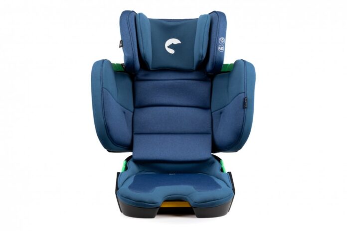 Scaun auto cu isofix pentru copii, Kidnort, model pliabil, cu Tetiera reglabila, 100-150 cm i-SIZE R-129 Mane Gray