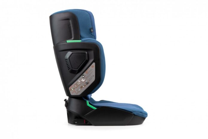 Scaun auto cu isofix pentru copii, Kidnort, model pliabil, cu Tetiera reglabila, 100-150 cm i-SIZE R-129 Mane Gray