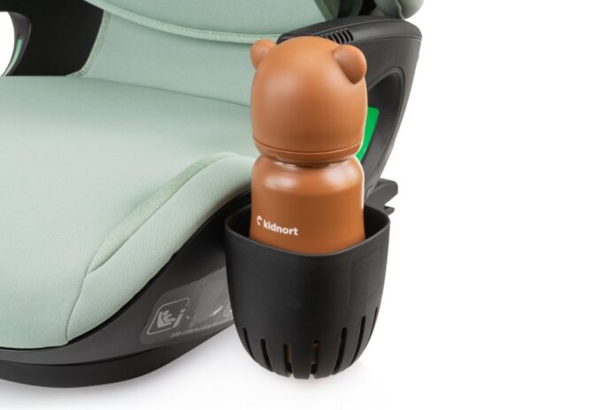 Scaun auto compact Kidnort cu SPS, isofix, Tetiera si spatar reglabile, prevazut cu cotiere, I-Size 100-150cm R-129 Natt Blue
