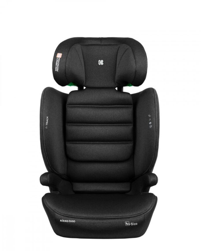 Scaun auto cu isofix KikkaBoo 100-150 cm i-Track i-SIZE Light Grey