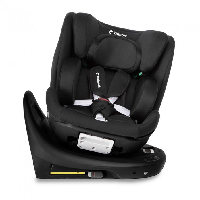 Scaun auto pentru copii, Kidnort, cu baza isofix, picior stabilizator, rotativ 360, i-Size R129, tetiera cu spuma de memorie, 40-150 cm, parasolar reglabil, Orn Grey Scaun auto pentru copii, Kidnort, cu baza isofix, picior stabilizator, rotativ 360, i-Size R129, tetiera cu spuma de memorie, 40-150 cm, parasolar reglabil, Orn Grey