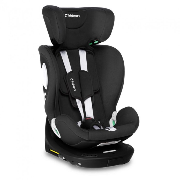 Scaun auto pentru copii, Kidnort, cu baza isofix, picior stabilizator, rotativ 360, i-Size R129, tetiera cu spuma de memorie, 40-150 cm, parasolar reglabil, Orn Grey Scaun auto pentru copii, Kidnort, cu baza isofix, picior stabilizator, rotativ 360, i-Size R129, tetiera cu spuma de memorie, 40-150 cm, parasolar reglabil, Orn Grey