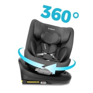 Scaun auto pentru copii, Kidnort, cu isofix, rotativ 360, i-Size R129, cu picior stabilizator si tetiera reglabila, 40-150 cm, dimensiune 46.5 x 35 x 56 cm, Radjur Grey Scaun auto pentru copii, Kidnort, cu isofix, rotativ 360, i-Size R129, cu picior stabilizator si tetiera reglabila, 40-150 cm, dimensiune 46.5 x 35 x 56 cm, Radjur Grey