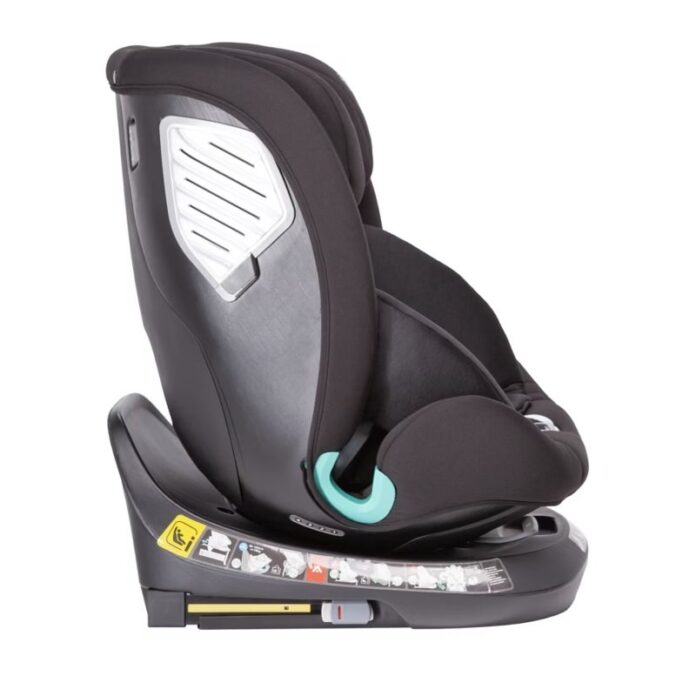 Scaun auto pentru copii, Kidnort, cu isofix, rotativ 360, i-Size R129, cu picior stabilizator si tetiera reglabila, 40-150 cm, dimensiune 46.5 x 35 x 56 cm, Radjur Grey