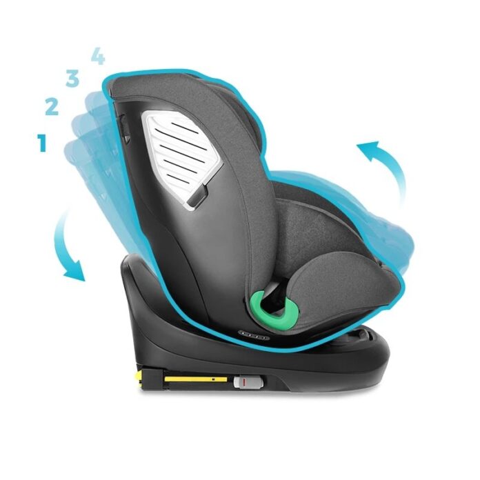Scaun auto pentru copii, Kidnort, cu isofix, rotativ 360, i-Size R129, cu picior stabilizator si tetiera reglabila, 40-150 cm, dimensiune 46.5 x 35 x 56 cm, Radjur Grey Scaun auto pentru copii, Kidnort, cu isofix, rotativ 360, i-Size R129, cu picior stabilizator si tetiera reglabila, 40-150 cm, dimensiune 46.5 x 35 x 56 cm, Radjur Grey