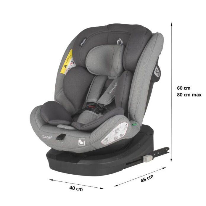 Scaun auto cu Isofix Coccolle Nyota Moonlit Grey 40-150 cm, i-Size, 4 pozitii inclinare, Rotire 360 cu o singura mana, Tetiera reglabila, Husa detasabila, Sistem antibasculare Top Tether, Pozitie somn, 0-12 ani Scaun auto cu Isofix Coccolle Nyota Moonlit Grey 40-150 cm, i-Size, 4 pozitii inclinare, Rotire 360 cu o singura mana, Tetiera reglabila, Husa detasabila, Sistem antibasculare Top Tether, Pozitie somn, 0-12 ani