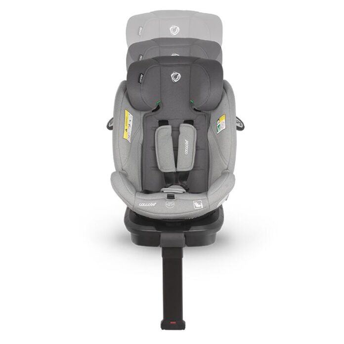 Scaun auto rotativ cu Isofix Coccolle Sidra iSize Premium Line Moonlit Grey 40-150 cm,0-12 ani,4 pozitii de inclinare,Tetiera reglabila,Pozitie somn,Husa detasabila,Sistem antibasculare,Picior de fixare,Omologat R129