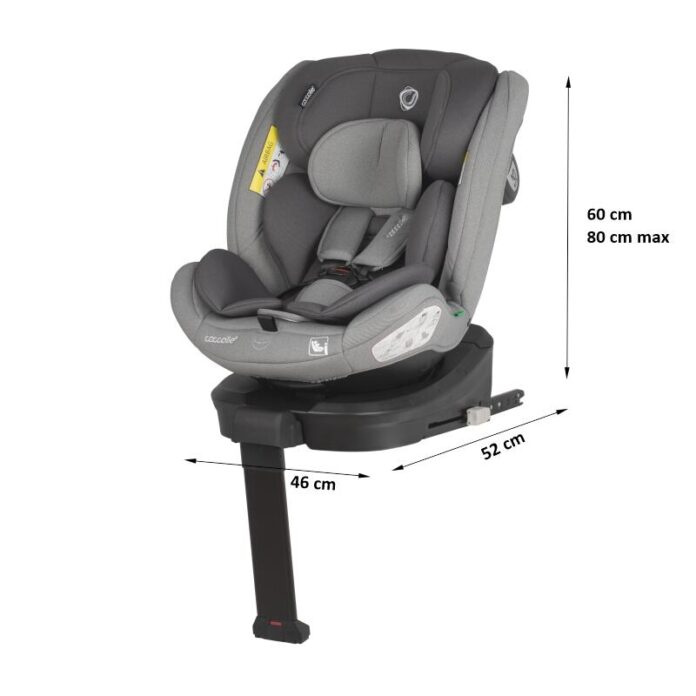 Scaun auto rotativ cu Isofix Coccolle Sidra iSize Premium Line Moonlit Grey 40-150 cm,0-12 ani,4 pozitii de inclinare,Tetiera reglabila,Pozitie somn,Husa detasabila,Sistem antibasculare,Picior de fixare,Omologat R129 Scaun auto rotativ cu Isofix Coccolle Sidra iSize Premium Line Moonlit Grey 40-150 cm,0-12 ani,4 pozitii de inclinare,Tetiera reglabila,Pozitie somn,Husa detasabila,Sistem antibasculare,Picior de fixare,Omologat R129