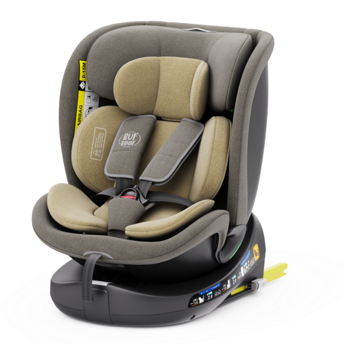 Scaun auto rotativ cu isofix B-Joy Deluxe Buf Boof iSize 40-150 cm lightbrown Scaun auto rotativ cu isofix B-Joy Deluxe Buf Boof iSize 40-150 cm lightbrown