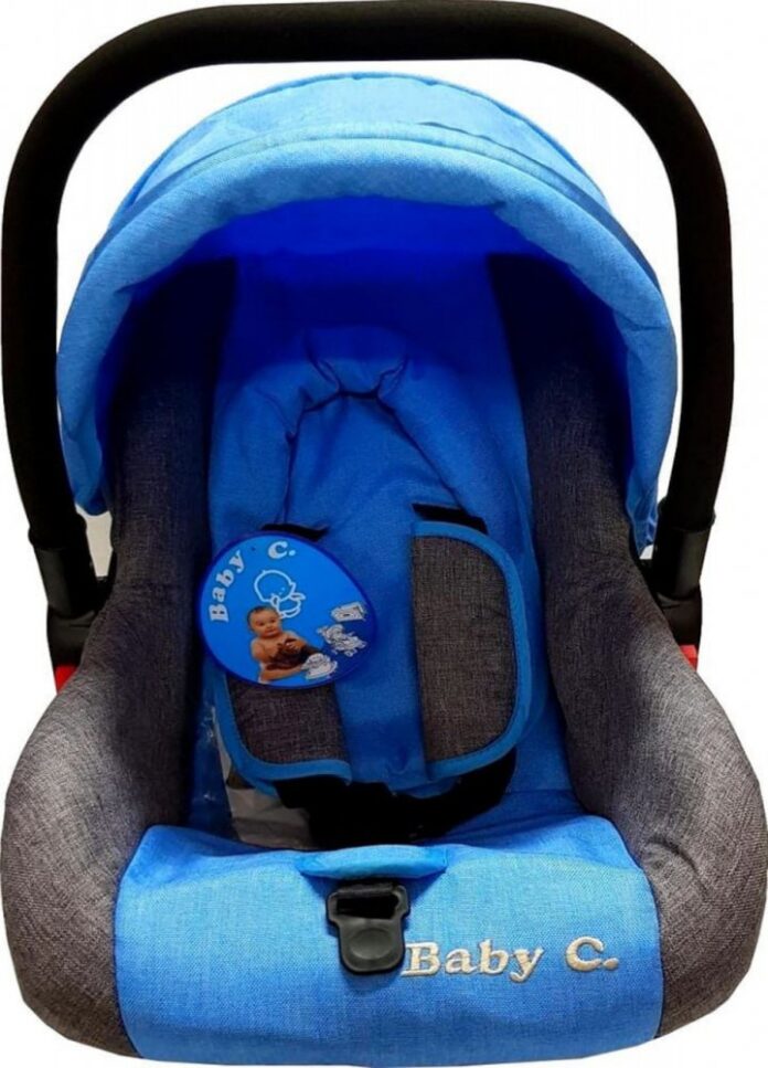 Scaun auto Baby Care Pro Albastru Gri Jeans 0-13 kg, maner reglabil, captuseala confortabila, Omologare R-129 i-Size
