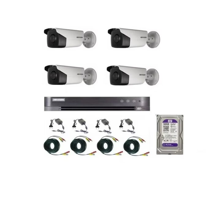 Sistem supraveghere video Hikvision 4 camere 2MP Turbo HD, IR80m si IR40m, DVR Hikvision, HARD 500GB, full accesorii Sistem supraveghere video Hikvision 4 camere 2MP Turbo HD, IR80m si IR40m, DVR Hikvision, HARD 500GB, full accesorii