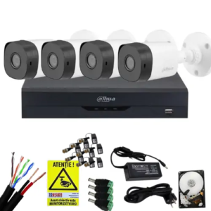Sistem complet profesional 4 camere supraveghere exterior FULL HD 20m IR, DVR 4 canale, accesorii + hard 1TB Sistem complet profesional 4 camere supraveghere exterior FULL HD 20m IR, DVR 4 canale, accesorii + hard 1TB