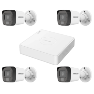 Sistem de supraveghere basic 4 camere supraveghere exterior 2MP Microfon Hikvision Turbo HD Sistem de supraveghere basic 4 camere supraveghere exterior 2MP Microfon Hikvision Turbo HD
