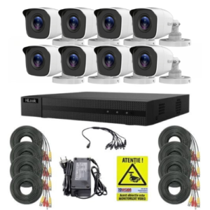 Sistem supraveghere Hilook, 8 camere 2MP IR 20m, DVR 8 canale 2MP, Accesorii montaj, Autocolant Rovision Sistem supraveghere Hilook, 8 camere 2MP IR 20m, DVR 8 canale 2MP, Accesorii montaj, Autocolant Rovision