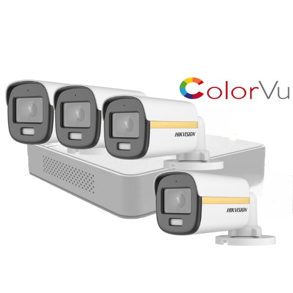 Sistem supraveghere video Hikvision 4 camere 2MP microfon ColorVU FullTime FULL HD Sistem supraveghere video Hikvision 4 camere 2MP microfon ColorVU FullTime FULL HD