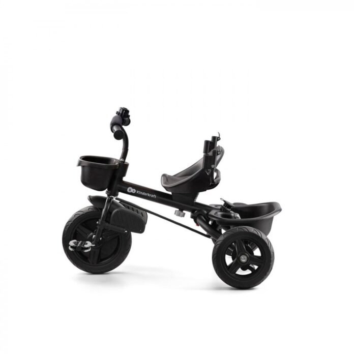 Tricicleta pentru copii Kinderkraft Aveo Malachite Grey de la 9 luni, cu sezut rotativ, suport pentru picioare, maner cu control al directiei, gentuta si cos pentru accesorii Tricicleta pentru copii Kinderkraft Aveo Malachite Grey de la 9 luni, cu sezut rotativ, suport pentru picioare, maner cu control al directiei, gentuta si cos pentru accesorii