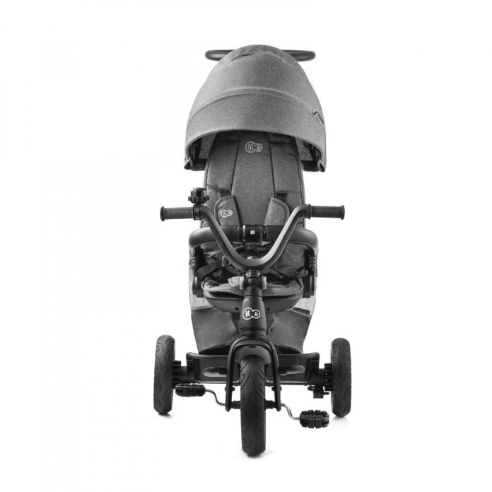 Tricicleta pentru copii Kinderkraft Easytwist platinum grey cu sezut rotativ 360 grade, maner cu control al directiei, reglabil pe 4 niveluri, suport pentru cana, sac-rucsac pentru accesorii, frana pe rotile din spate Tricicleta pentru copii Kinderkraft Easytwist platinum grey cu sezut rotativ 360 grade, maner cu control al directiei, reglabil pe 4 niveluri, suport pentru cana, sac-rucsac pentru accesorii, frana pe rotile din spate