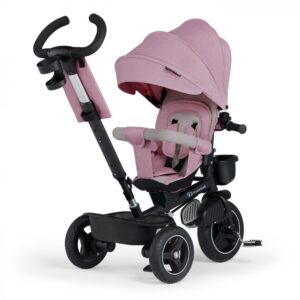 Tricicleta pentru copii Kinderkraft Spinstep Pink 5 in 1 cu scaun reversibil, maner cu control al directiei, copertina XXl cu filtru UV, roti rezistente PU, spatar inalt si confortabil cu husa moale, frana pe rotile din spate Tricicleta pentru copii Kinderkraft Spinstep Pink 5 in 1 cu scaun reversibil, maner cu control al directiei, copertina XXl cu filtru UV, roti rezistente PU, spatar inalt si confortabil cu husa moale, frana pe rotile din spate