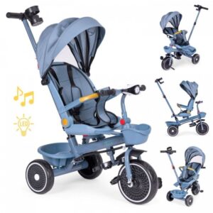 Tricicleta pentru copii Ecotoys WQL-066-18 Roz 2 in 1, scaun rotativ 360, roti din spuma EVA, suport picioare, control al directiei, suport pahar, far, cosulet Tricicleta pentru copii Ecotoys WQL-066-18 Roz 2 in 1, scaun rotativ 360, roti din spuma EVA, suport picioare, control al directiei, suport pahar, far, cosulet