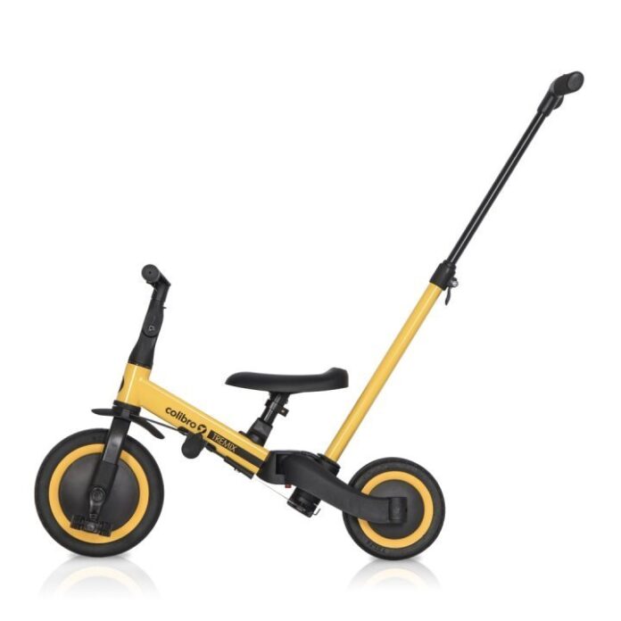 Tricicleta pentru copii Colibro Tremix Up Banana Ride On 5 in 1 transformabila, cu maner, scaun reglabil pe inaltime, maner detasabil