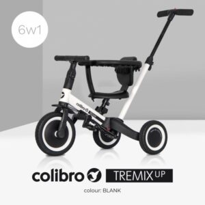Tricicleta pentru copii Colibro Tremix Up Blank Ride On 5 in 1 transformabila, cu maner, scaun reglabil pe inaltime, maner detasabil Tricicleta pentru copii Colibro Tremix Up Blank Ride On 5 in 1 transformabila, cu maner, scaun reglabil pe inaltime, maner detasabil