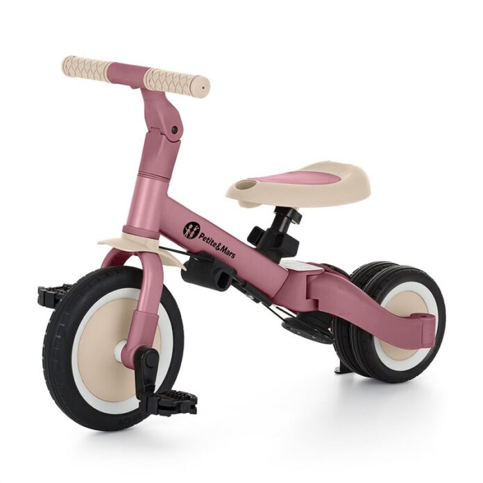 Tricicleta pentru copii PetiteMars Turbo Dusty Rose 5 in 1 Multifunctionala, Vehicul de impins, Bicicleta cufara pedale, Cu maner de ghidaj, Detasabil, Roti din cauciuc, Pana la 25 kg, 1.5-5 ani Tricicleta pentru copii PetiteMars Turbo Dusty Rose 5 in 1 Multifunctionala, Vehicul de impins, Bicicleta cufara pedale, Cu maner de ghidaj, Detasabil, Roti din cauciuc, Pana la 25 kg, 1.5-5 ani