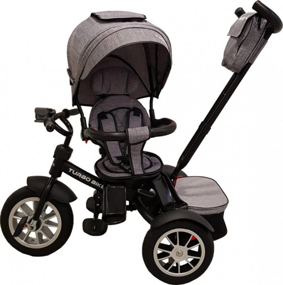 Tricicleta pentru copii Baby Care Turbo Bike Gri Jeans cu Far luminos, Roti din cauciuc, Pozitie somn, Pedale si maner pentru parinti, Scaun reversibil cu invartire 360 grade , Cadru metalic, Dimensiuni 110X45X90 cm Tricicleta pentru copii Baby Care Turbo Bike Gri Jeans cu Far luminos, Roti din cauciuc, Pozitie somn, Pedale si maner pentru parinti, Scaun reversibil cu invartire 360 grade , Cadru metalic, Dimensiuni 110X45X90 cm