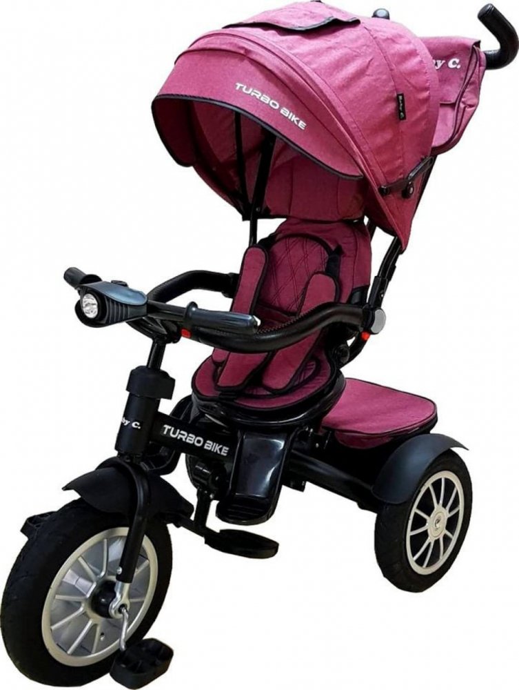 Tricicleta pentru copii Baby Care Turbo Bike Fucsia cu Far luminos, Roti din cauciuc, Pozitie somn, Pedale si maner pentru parinti, Scaun reversibil cu invartire 360 grade , Cadru metalic, Dimensiuni 110X45X90 cm Tricicleta pentru copii Baby Care Turbo Bike Fucsia cu Far luminos, Roti din cauciuc, Pozitie somn, Pedale si maner pentru parinti, Scaun reversibil cu invartire 360 grade , Cadru metalic, Dimensiuni 110X45X90 cm