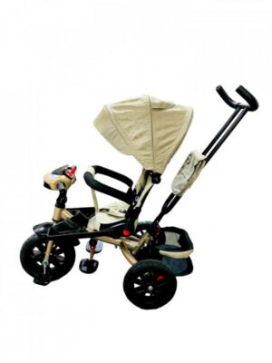 Tricicleta pentru copii Novokids Super Trike Crem cu copertina , melodii si lumini, roti din cauciuc, pozitie somn, scaun reversibil cu rotatie 360 grade Tricicleta pentru copii Novokids Super Trike Crem cu copertina , melodii si lumini, roti din cauciuc, pozitie somn, scaun reversibil cu rotatie 360 grade