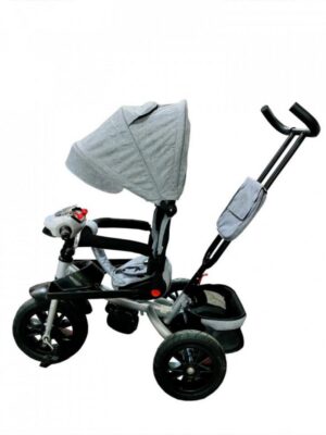 Tricicleta pentru copii Novokids Super Trike Albastru Jeans cu copertina, melodii si lumini, roti din cauciuc, pozitie somn, scaun reversibil cu rotatie 360 grade Tricicleta pentru copii Novokids Super Trike Albastru Jeans cu copertina, melodii si lumini, roti din cauciuc, pozitie somn, scaun reversibil cu rotatie 360 grade