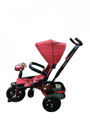 Tricicleta pentru copii Novokids Super Trike Rosu Bordeaux cu copertina, melodii si lumini, roti din cauciuc, pozitie somn, scaun reversibil cu rotatie 360 grade Tricicleta pentru copii Novokids Super Trike Rosu Bordeaux cu copertina, melodii si lumini, roti din cauciuc, pozitie somn, scaun reversibil cu rotatie 360 grade