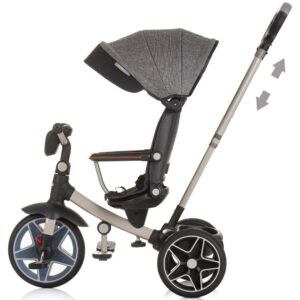 Tricicleta pentru copii Chipolino Derby granite, cu copertina si sezut reversibil , spatar reglabil, pozitie somn,frana, suport pentru picioare, maner cu control al directiei, jucarie cu muzica si lumini Tricicleta pentru copii Chipolino Derby granite, cu copertina si sezut reversibil , spatar reglabil, pozitie somn,frana, suport pentru picioare, maner cu control al directiei, jucarie cu muzica si lumini