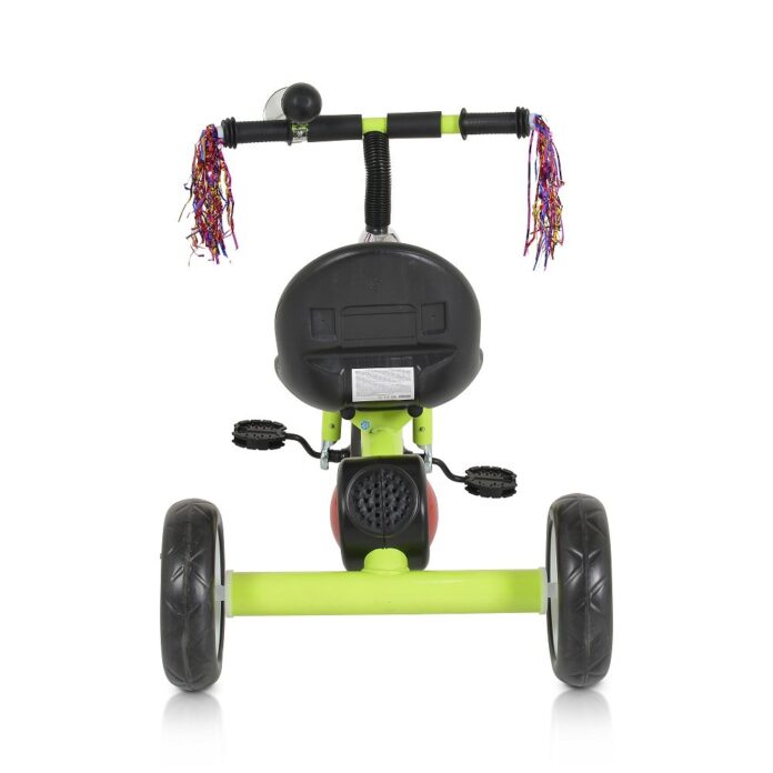 Tricicleta pentru copii Byox Bonfire Red cu roti luminoase, claxon, muzica, scaun reglabil 2 pozitii, roti din cauciuc Eva, de la 3 ani pana la 25 kg