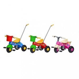 Tricicleta pentru copii cu maner parental detasabil,cosulet depozitare,suport picioare si roti rezistente Bayo Pink greutate suportata pana la 20kg Tricicleta pentru copii cu maner parental detasabil,cosulet depozitare,suport picioare si roti rezistente Bayo Pink greutate suportata pana la 20kg