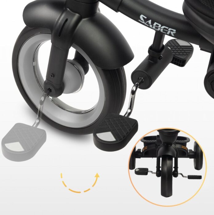 Tricicleta pentru copii Toyz Saber Grey, pliabila, multifunctionala cu spatar reglabil si pozitie de somn, copertina si maner parinte cu inaltime reglabila, pana la 25 kg Tricicleta pentru copii Toyz Saber Grey, pliabila, multifunctionala cu spatar reglabil si pozitie de somn, copertina si maner parinte cu inaltime reglabila, pana la 25 kg