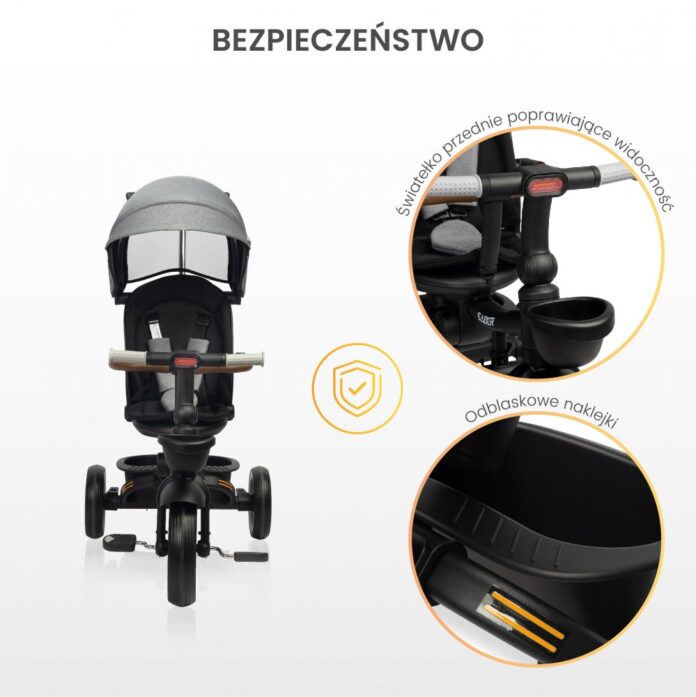 Tricicleta pentru copii Toyz Saber Grey, pliabila, multifunctionala cu spatar reglabil si pozitie de somn, copertina si maner parinte cu inaltime reglabila, pana la 25 kg Tricicleta pentru copii Toyz Saber Grey, pliabila, multifunctionala cu spatar reglabil si pozitie de somn, copertina si maner parinte cu inaltime reglabila, pana la 25 kg