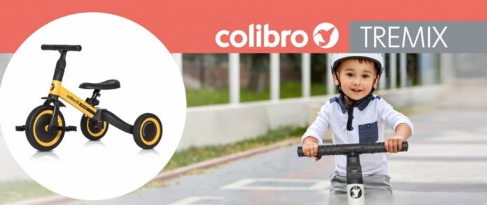 Tricicleta pentru copii Colibro Tremix banana Ride On transformabila 4 in 1, cu scaun reglabil, roti din cauciuc pana la 25 kg Tricicleta pentru copii Colibro Tremix banana Ride On transformabila 4 in 1, cu scaun reglabil, roti din cauciuc pana la 25 kg