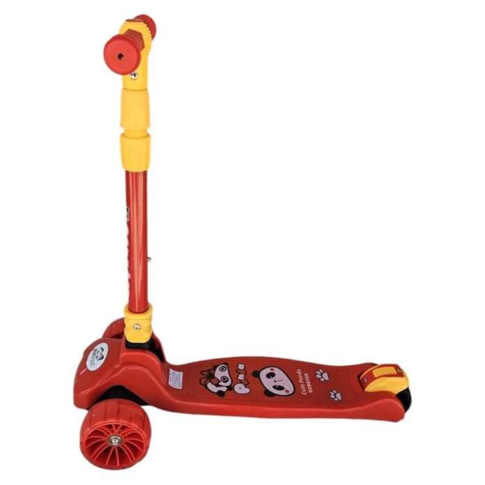 Trotineta pentru copii Novokids Mini Scooter 8020 Albastru cu roti luminoase din silicon, melodii si lumini, 3 roti, pliabila, maner reglabil pe inaltime, greutate suportata 50 kg
