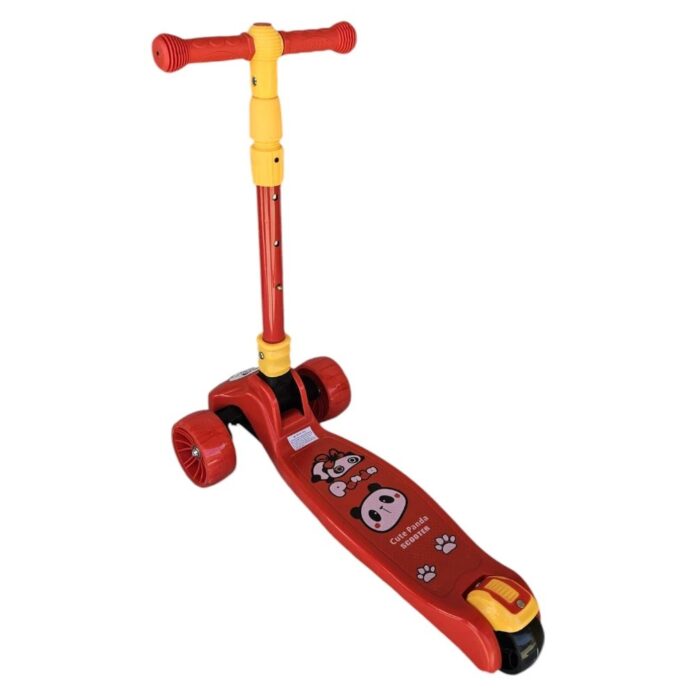Trotineta pentru copii Novokids Mini Scooter 8020 Albastru cu roti luminoase din silicon, melodii si lumini, 3 roti, pliabila, maner reglabil pe inaltime, greutate suportata 50 kg