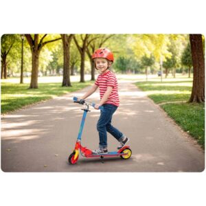 Trotineta pentru copii Ricokids Kodi AlbastruRosu pliabila, inaltime ghidon reglabila, platforma antiderapanta, roti din PU rezistente, rulmenti ABEC-7, 2 frane de mana si picior, manere ergonomice pliabile si cric Trotineta pentru copii Ricokids Kodi AlbastruRosu pliabila, inaltime ghidon reglabila, platforma antiderapanta, roti din PU rezistente, rulmenti ABEC-7, 2 frane de mana si picior, manere ergonomice pliabile si cric
