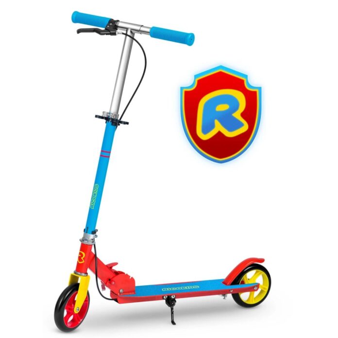 Trotineta pentru copii Ricokids Kodi AlbastruRosu pliabila, inaltime ghidon reglabila, platforma antiderapanta, roti din PU rezistente, rulmenti ABEC-7, 2 frane de mana si picior, manere ergonomice pliabile si cric Trotineta pentru copii Ricokids Kodi AlbastruRosu pliabila, inaltime ghidon reglabila, platforma antiderapanta, roti din PU rezistente, rulmenti ABEC-7, 2 frane de mana si picior, manere ergonomice pliabile si cric